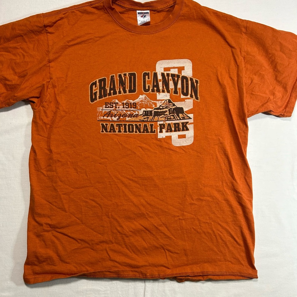 Grand Canyon National Park Short‎ Sleeve Orange T Shirt Size Large